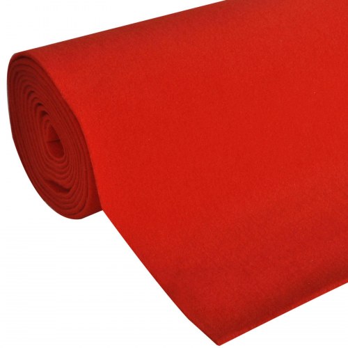 Tæppe Rød 1 x 10 m Polyester