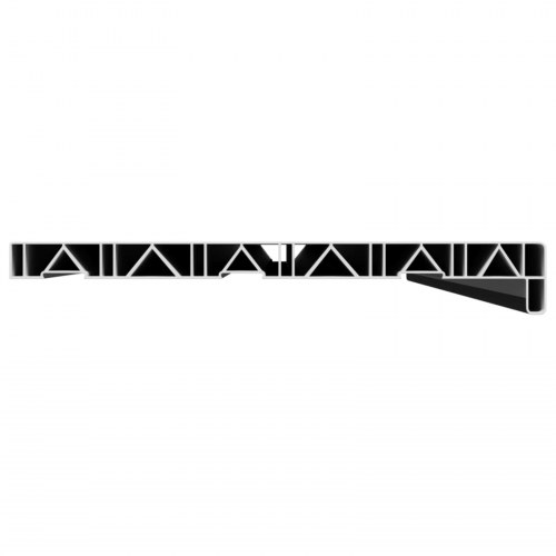 Vindueskarm Sort med træstruktur 120 x 35 x 4,5 cm PVC