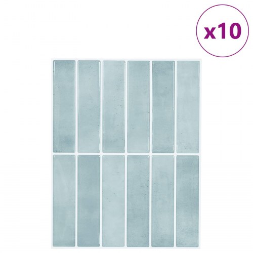 Rektangulær flise 10 stk Grågrøn 29 x 23 x 0,08 cm