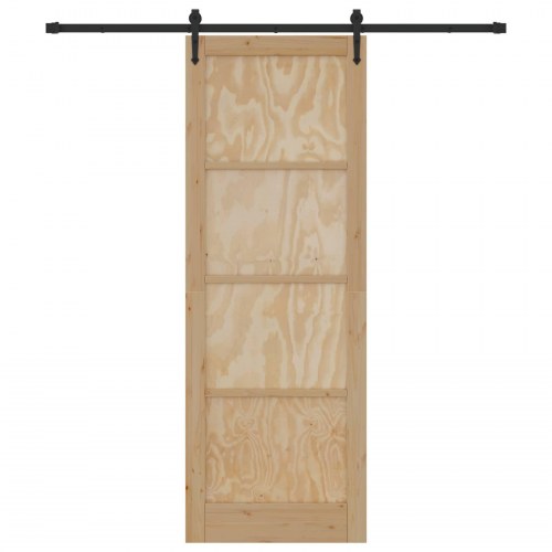 Skydedør ORKDAL Naturfarvet 83 x 232 cm Massivt fyrretræ