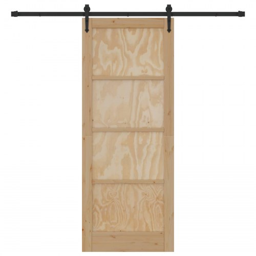 Skydedør ORKDAL Naturfarvet 83 x 211 cm Massivt fyrretræ