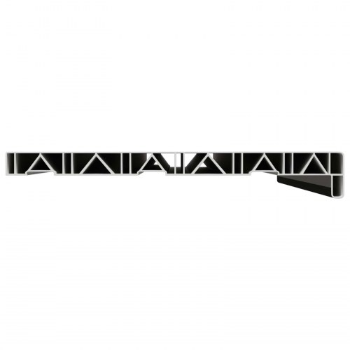 Vindueskarm Sort med træstruktur 80 x 35 x 4,5 cm PVC