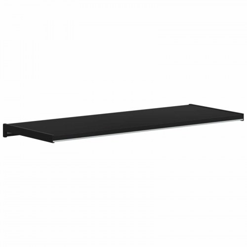 Vindueskarm Sort med træstruktur 60 x 35 x 4,5 cm PVC