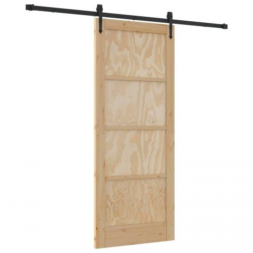 Skydedør ORKDAL Naturfarvet 83 x 202 cm Massivt fyrretræ