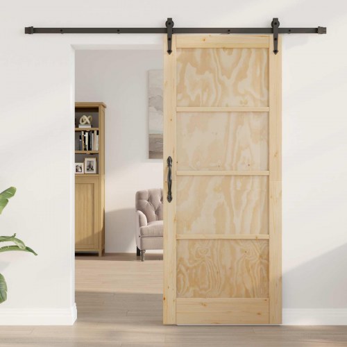 Skydedør ORKDAL Naturfarvet 83 x 202 cm Massivt fyrretræ