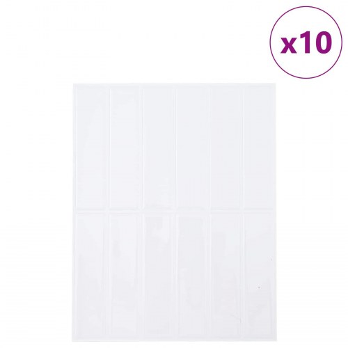 Rektangulær flise 10 stk Hvid 29 x 23 x 0,08 cm