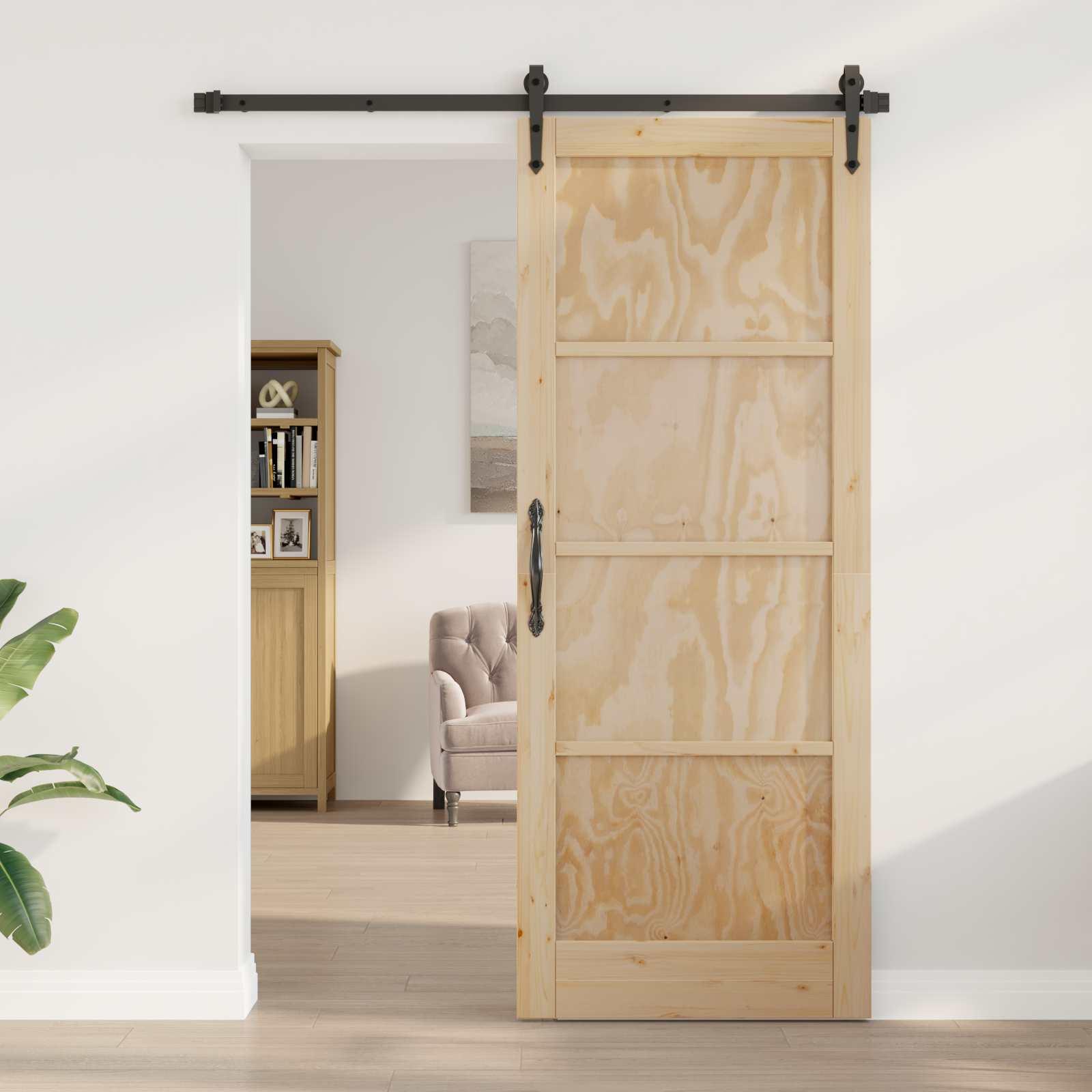 Indvendig Dør Naturfarvet 93 x 211 cm Krydsfinér