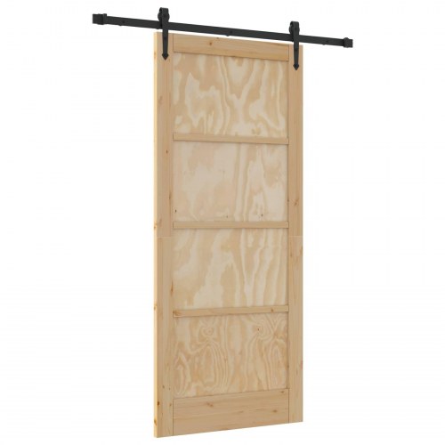 Skydedør ORKDAL Naturfarvet 86 x 198,5 cm Massivt fyrretræ