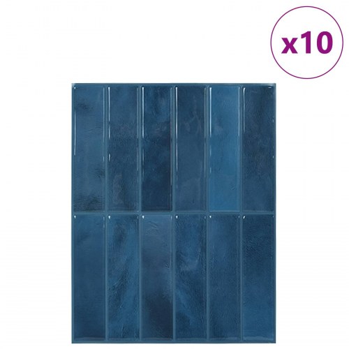 Rektangulær flise 10 stk Blå 29 x 23 x 0,08 cm