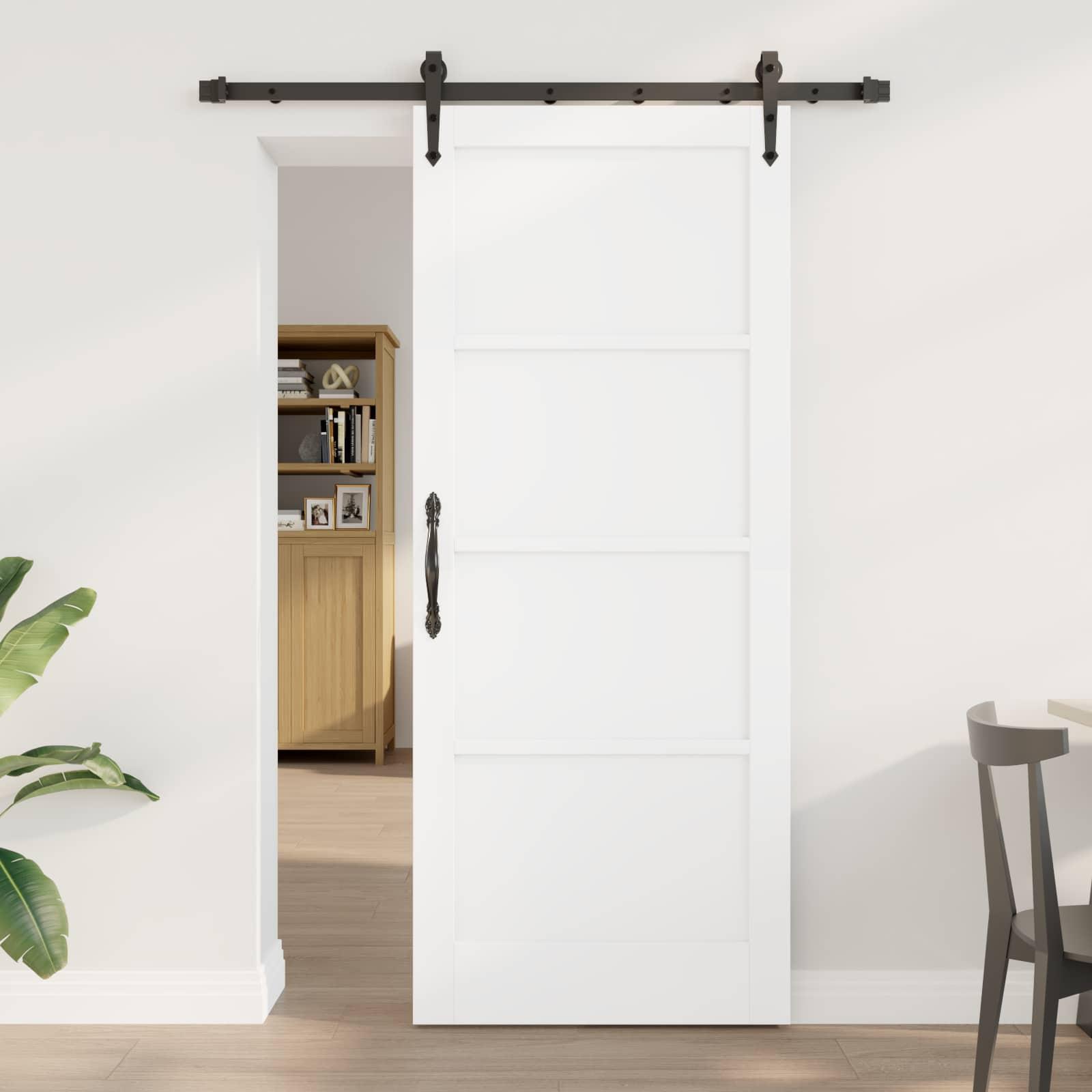 Skydedør ORKDAL Hvid 83 x 202 cm Massivt fyrretræ