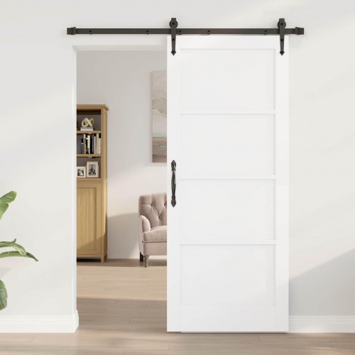 Skydedør ORKDAL Hvid 83 x 202 cm Massivt fyrretræ