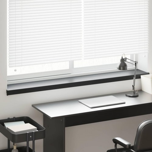 Vindueskarm Sort med træstruktur 120 x 25 x 4,5 cm PVC