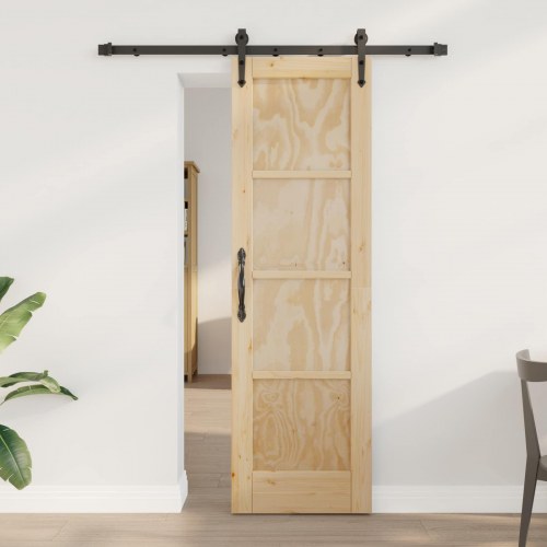 Skydedør ORKDAL Naturfarvet 61 x 198,5 cm Massivt fyrretræ