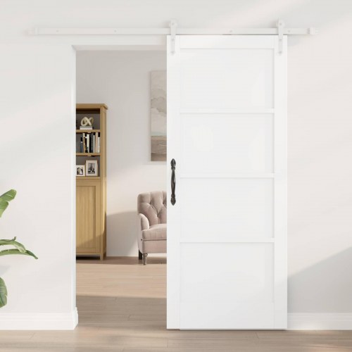 Skydedør ORKDAL Hvid 83 x 202 cm Massivt fyrretræ