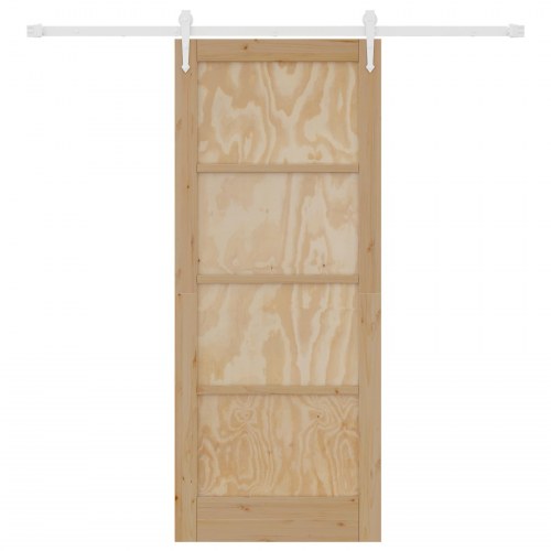 Skydedør ORKDAL Natur og hvid 83 x 202 cm Massivt fyrretræ