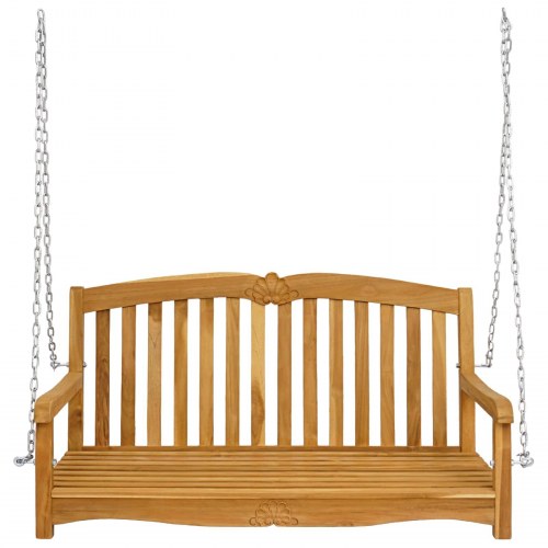 Gyng Bænk Naturfarvet 114 x 60 x 60,5 cm Massiv Teaktræ
