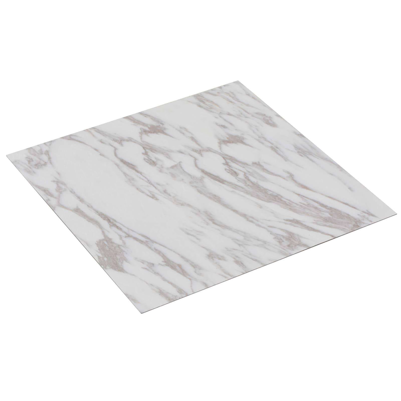 Selvklæbende Gulvplanker 30,5 x 30,5 cm 20 stk PVC Hvid og brun