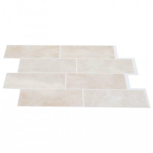 Subway flise 20 stk Beige marmor 29 x 21 cm Polyurethan og PET