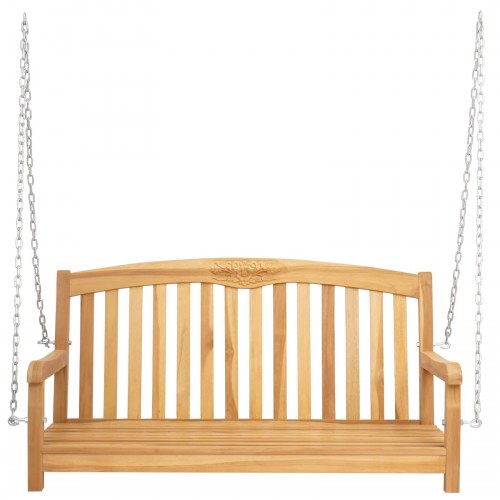 Gyng Bænk Naturfarvet 114 x 61 x 61,5 cm Massiv Teaktræ