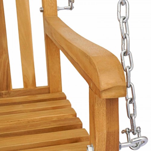 Gyng Bænk Naturfarvet 114 x 61 x 61,5 cm Massiv Teaktræ