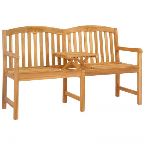 Håndskåret Rosenbænk Naturfarvet 150,5 x 60 x 95 cm