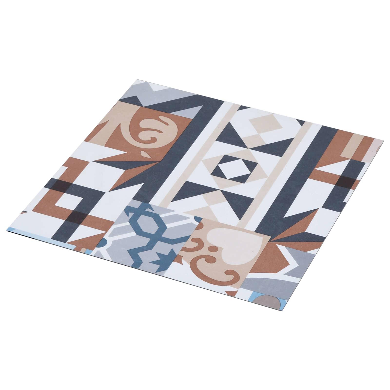 Selvklæbende Gulvplanker 30,5 x 30,5 cm 20 stk PVC Mono Mønster