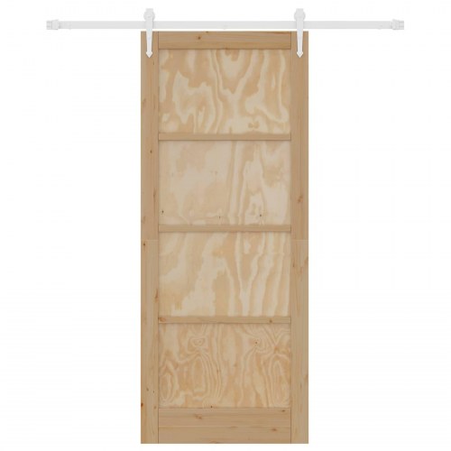 Skydedør ORKDAL Natur og hvid 86 x 211 cm Massivt fyrretræ