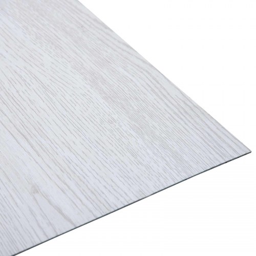 Selvklæbende Gulvplanker 30,5 x 30,5 cm 20 stk PVC Hvid