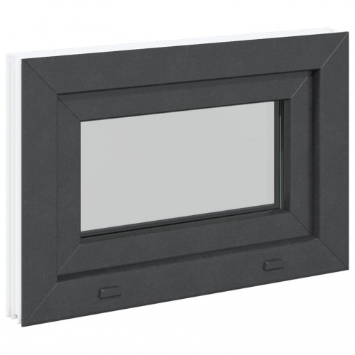 Kældervindue RISOR 60 x 40 cm PVC og glas Antracit