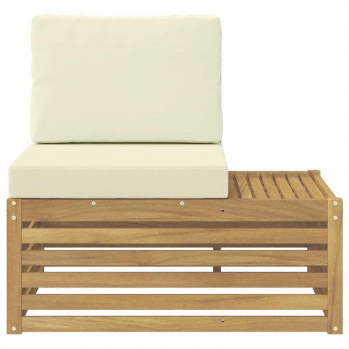 Udendørs Sektionel Sofa Enheder med pude Hvid og cremefarvet