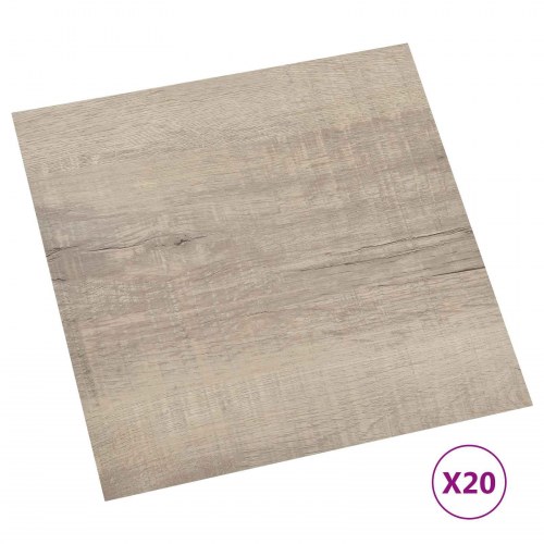 Selvklæbende Gulvplanker 30,5 x 30,5 cm 20 stk PVC Gammelt træ