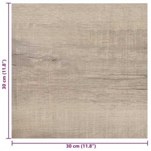 Selvklæbende Gulvplanker 30,5 x 30,5 cm 20 stk PVC Gammelt træ