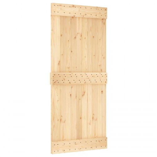 Skydedør NARVIK Naturfarvet og sort 90 x 210 cm (213,5 cm)