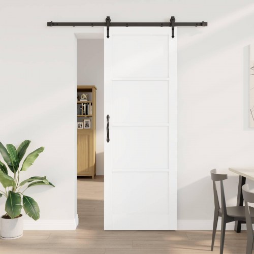 Skydedør ORKDAL Hvid og sort 83 x 232 cm Massivt fyrretræ