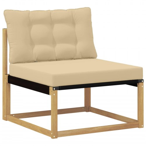 Udendørs sofagruppe med pude 8 stk Hvid og Beige