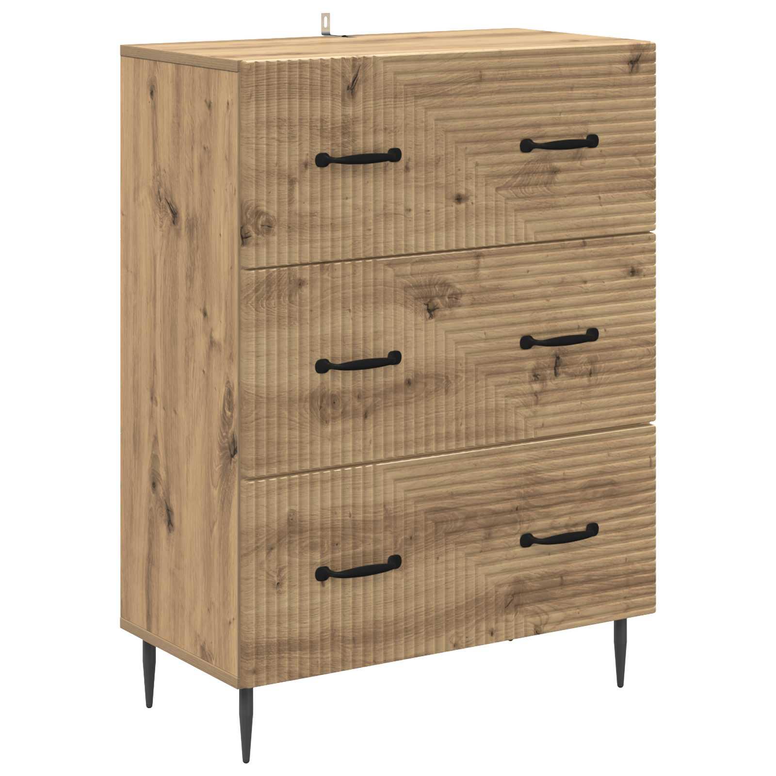 Skuffeskab Artisan-eg 66 x 34,5 x 89,5 cm Konstrueret træ