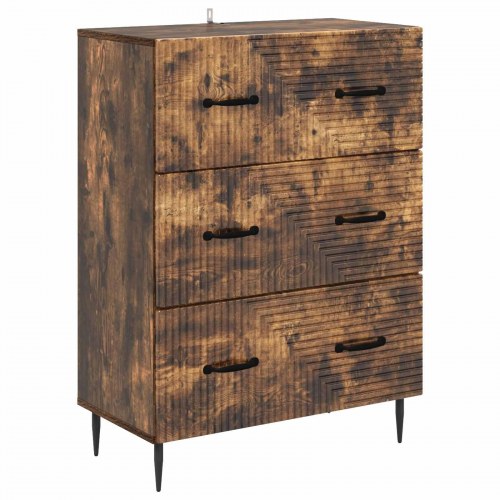 Skuffeskab Røget eg 66 x 34,5 x 89,5 cm Konstrueret træ