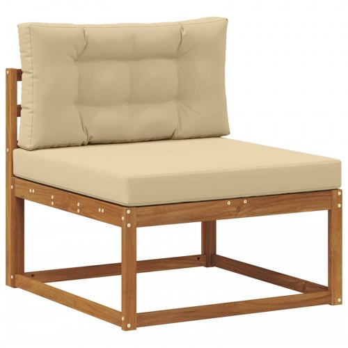 Udendørs sofagruppe med pude 8 stk Naturlig og Beige