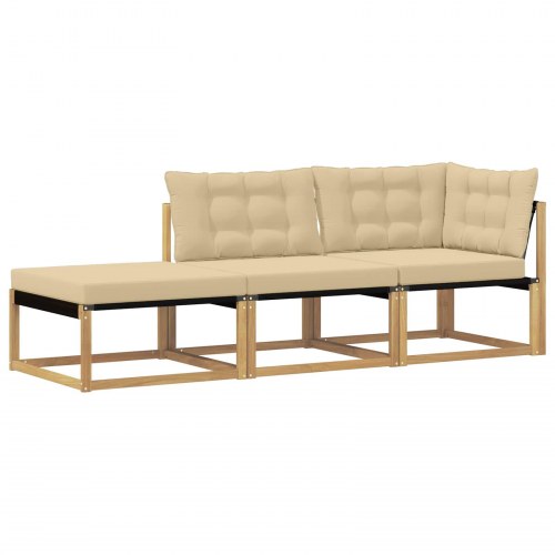 Sektionel sofa enheder med pude Hvid 241,5 x 83 x 73 cm