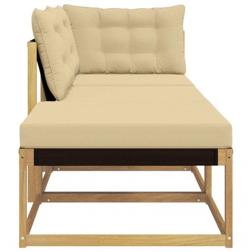 Sektionel sofa enheder med pude Hvid 241,5 x 83 x 73 cm