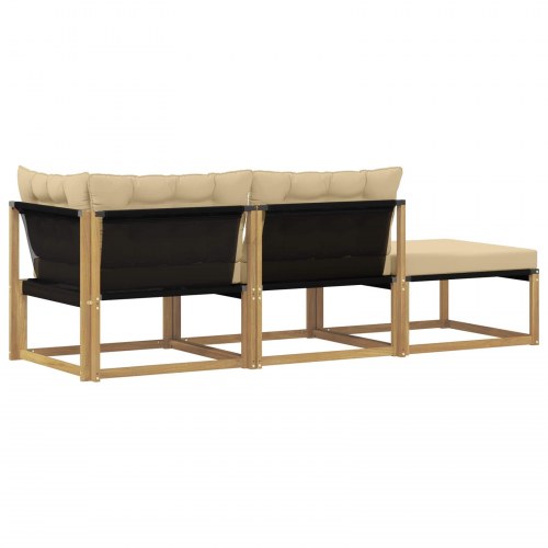 Sektionel sofa enheder med pude Hvid 241,5 x 83 x 73 cm