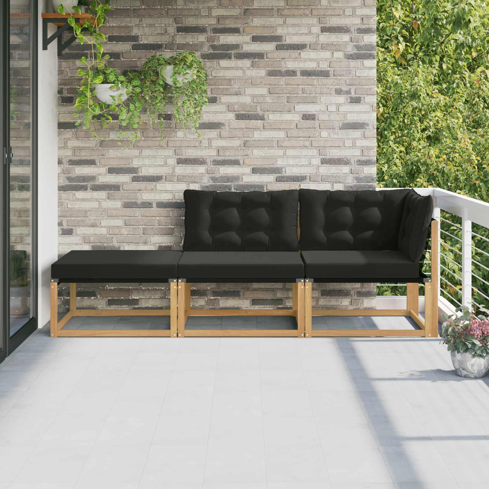 Sektionel sofa enheder med pude Hvid 241,5 x 83 x 73 cm