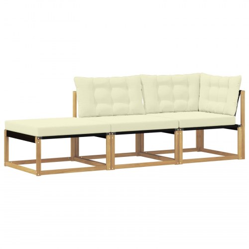 Sektionel sofa enheder med pude Hvid 241,5 x 83 x 73 cm