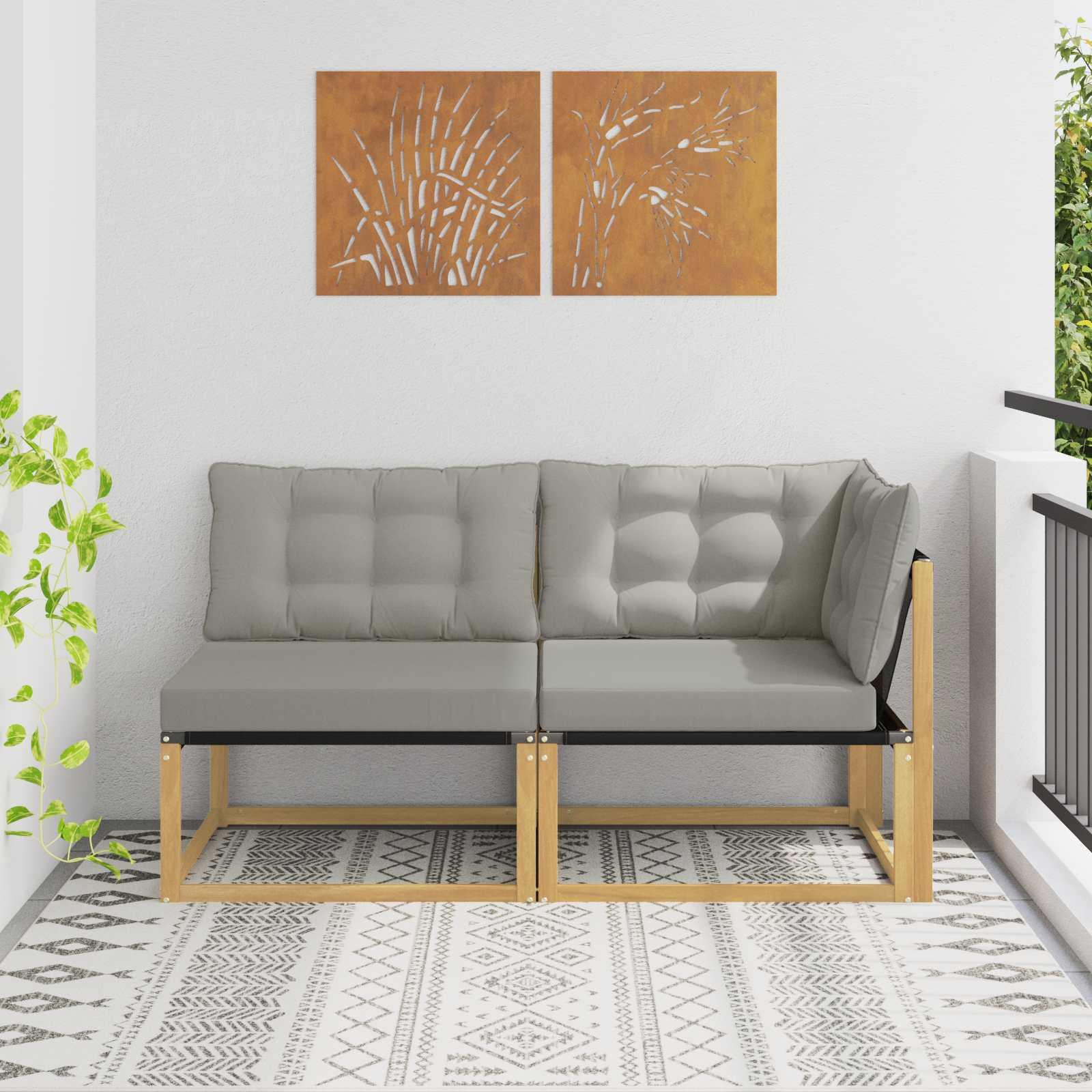Sektionel sofa enheder med pude Hvid 162,5 x 83 x 73 cm