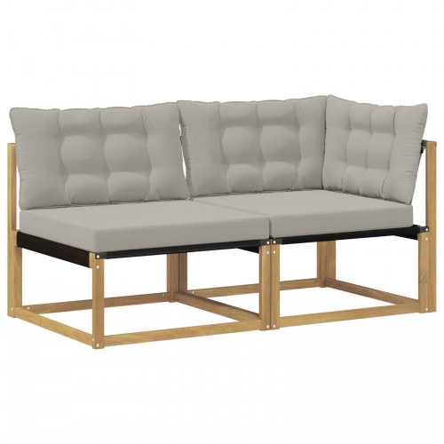 Sektionel sofa enheder med pude Hvid 162,5 x 83 x 73 cm