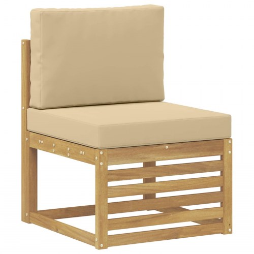 Sofasæt med pude 9 stk Hvid og Beige Polyester