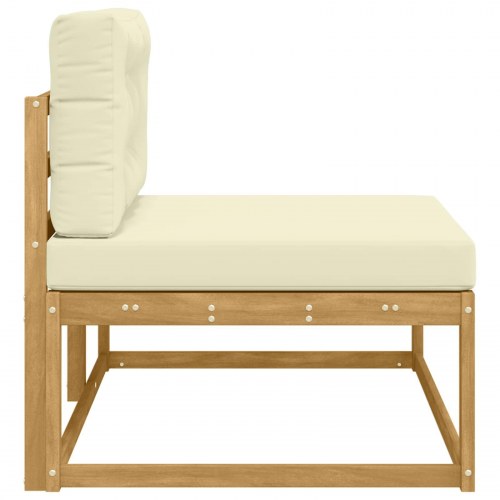 Udendørs Modulsofa med pude Hvid 115 x 83 x 73 cm Polyester