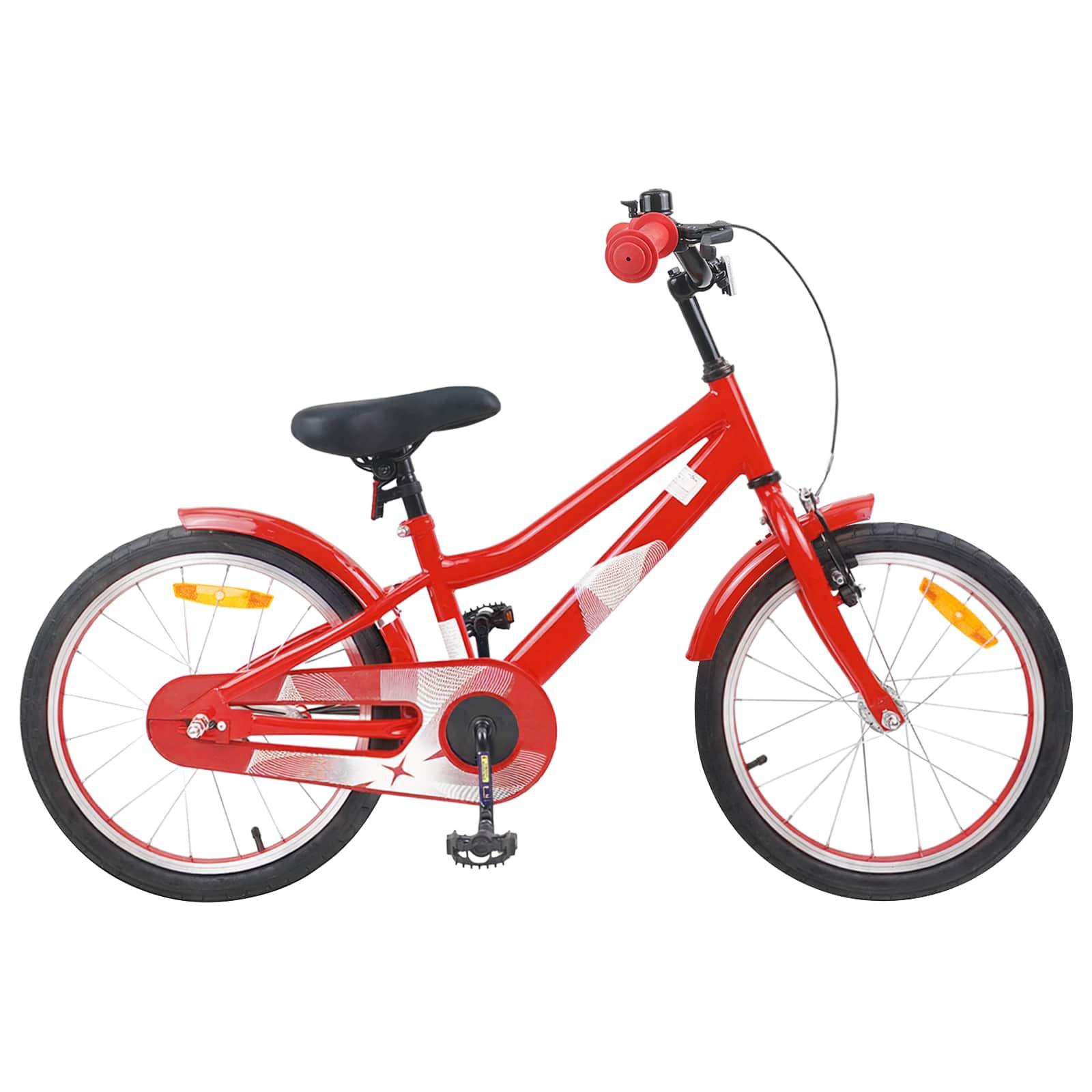 Børnecykel 18 tommer til 5-7 år gammel Rød billede