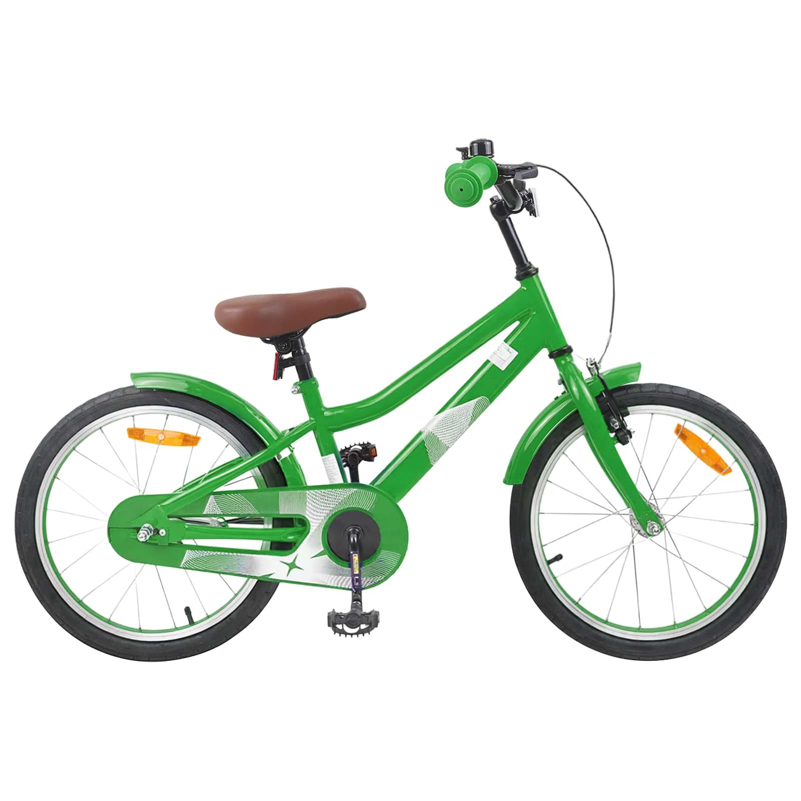 Børnecykel 18 tommer til 5-7 år gammel Grøn billede