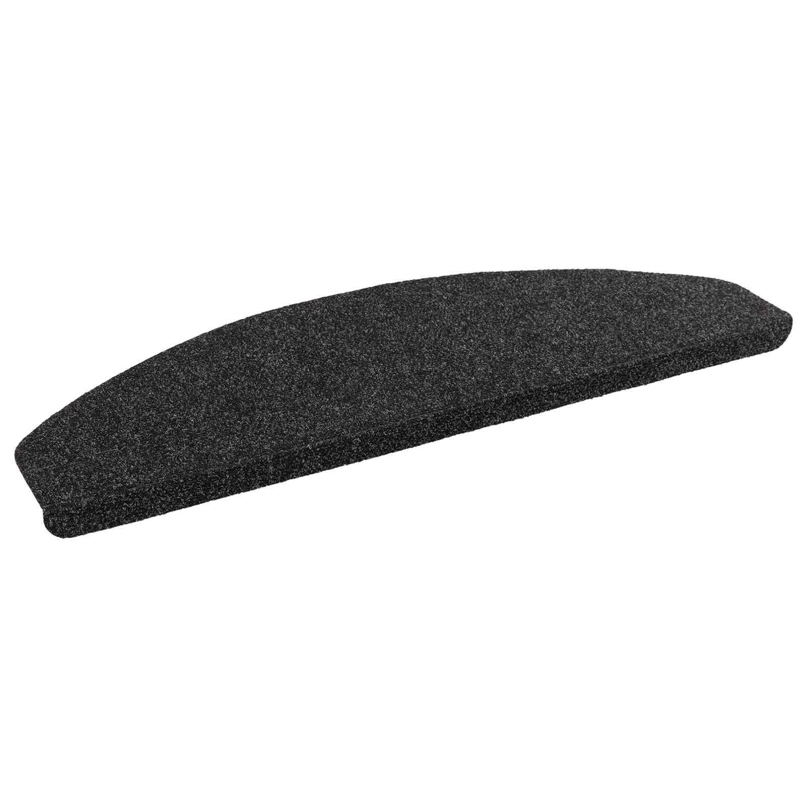 Selvklæbende Trappemåtter 15 stk Sort 80 x 28 x 3,5 cm billede